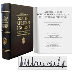 Nelson Mandela Signed ''A Dictionary of South African English on Historical Principles'' -- Only 100