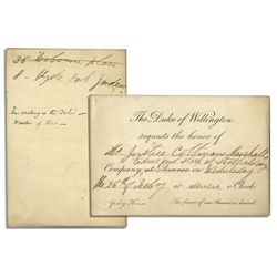 Official Duke of Wellington Dinner Invitation