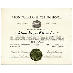 Buzz Aldrin High School Diploma -- Very Rare Space Collectible From Aldrin's Personal Collection