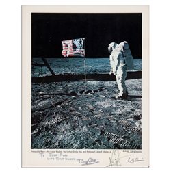 Stunning 11'' x 14'' Photo Signed by the Apollo 11 Crew -- Neil Armstrong, Buzz Aldrin & Michael Col