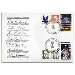 Excellent STS-107 First Day Cover -- Signed by Each of the Astronauts From the Tragic 2003 Mission -