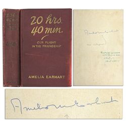 ''20 Hrs. 40 Min.'' Signed by Amelia Earhart -- With JSA LOA