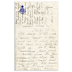 Henry Robertson ''Birdie'' Bowers 8-Page Autograph Letter Signed -- From 1907, Five Years Before He 