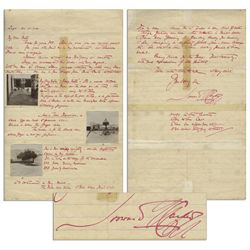 Autograph Letter Signed by Howard Carter, Discoverer of King Tut's Tomb -- ''...The Nile has risen a