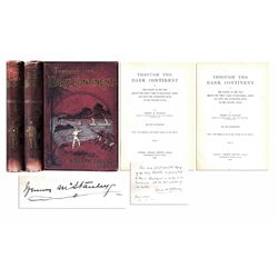 ''Through The Dark Continent'' Inscribed by Henry M. Stanley in the Year of Publication