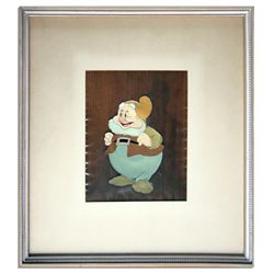 Disney's ''Snow White and the Seven Dwarfs'' Original Cel -- Featuring the Lovable Character ''Happy
