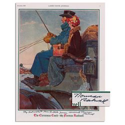 Norman Rockwell Signed Print of ''The Christmas Coach''