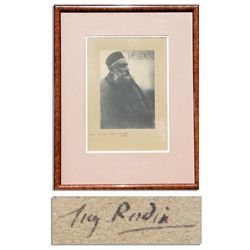 Sculptor Auguste Rodin Signed Photograph