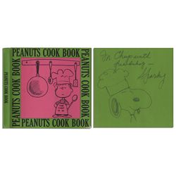 Charles Schulz Hand-Drawn Snoopy Sketch Within The ''Peanuts Cook Book''