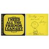 Image 1 : Charles Schulz ''Peanuts'' Book With Hand-Drawn Sketch of Charlie Brown