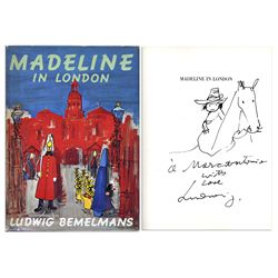 Ludwig Bemelmans ''Madeline in London'' Signed -- With Beautiful Hand Drawn Sketch of a Child on a H