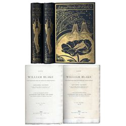 Rare 1880 Set of ''Life and Works of William Blake'' -- With Elaborate Gilt Decorations & Woodcuts