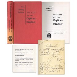 Perry Mason Mystery Signed by Author Erle Stanley Gardner -- ''The Case of the Duplicate Daughter'' 