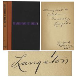 Langston Hughes Signed First Edition of ''Shakespeare in Harlem''