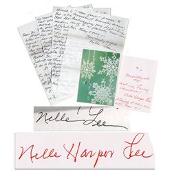 Harper Lee Autograph Letter Signed -- Along With Signed Christmas Card -- ''...all this E-Mail nonse