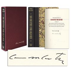 Gorgeous Signed Limited Edition of Cormack McCarthy's ''No Country For Old Men'' -- The Novel That I