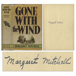 Margaret Mitchell Signed First Edition of Her Novel ''Gone With The Wind'' -- With Original Dustjack