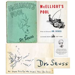 Dr. Seuss ''McElligot's Pool'' First Edition -- With Signature & Hand-Drawn Sketch by Seuss