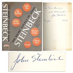 John Steinbeck Signed ''The Short Novels of John Steinbeck'' -- 1st Printing in Original Dustjacket