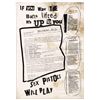 Image 1 : Scarce Test Print of Sex Pistols Poster Promoting the Last Leg of Their Final Tour in England