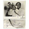 Image 1 : Louis Armstrong Signed 10'' x 8'' Photo Issued by His Booking Agent -- Signed ''Satchmo'' And ''Loui