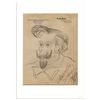 Image 1 : Enrico Caruso Sketch of Fellow Opera Legend Pol Plancon -- Sketched While on a South American Tour, 