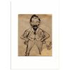 Image 1 : Opera Singer Enrico Caruso Hand-Drawn & Signed Caricature -- Caruso Draws Himself as Character ''Fla