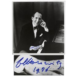 Vladimir Horowitz Portrait Photo at a Piano Signed