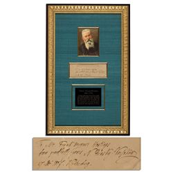 Russian Composer Nikolai Rimsky-Korsakov 1907 Autograph Note Signed -- Elegantly Framed