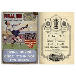 Exceedingly Rare Official Program for the 1931 F.A. Cup Finals -- In Which Two Midlands Rivals Compe