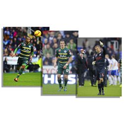 Lot of 3 Queens Park Rangers Match Worn Jerseys Signed -- Barton, Green & Phillips