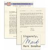Image 1 : Indianapolis 500 Winner Mark Donahue 1973 Typed Letter Signed -- ''...No one is ever going to become