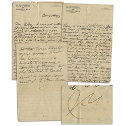 James Naismith Autograph Letter Signed to His Daughter During His WWI Service -- ''...How are you ge