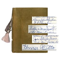 Athlete Signed Album for the 1955 Funeral of Sports Editor Arch Ward -- With Signatures of Two of Kn