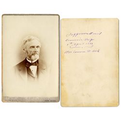 Jefferson Davis Signed Cabinet Photo