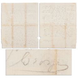 Confederate General George Pickett 1864 Autograph Letter Signed, Disparaging Robert E. Lee -- ''...I