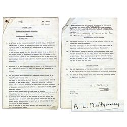 'Top Secret'' Draft Signed by Bernard Montgomery in July 1945 -- With Numerous Hand-Edits by Montgom