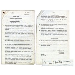 'Top Secret'' Draft Signed by Bernard Montgomery in July 1945 -- With Numerous Hand-Edits by Montgom