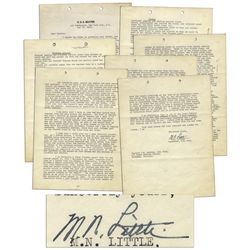 Firsthand Account of Pearl Harbor by M.N. Little of the USS Beaver Signed -- ''...I have no idea how