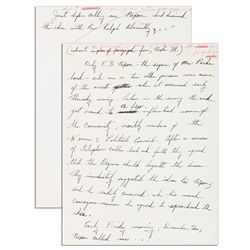 Incredible Martin Luther King Handwritten Pages For ''Stride Toward Freedom'' -- Detailing the Momen