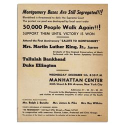 Montgomery Bus Boycott Flyer for a Benefit to Commemorate the One Year Anniversary of the Boycott --