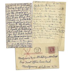 Pair of Letters Relating to the Montgomery Bus Boycott & Expressing the Racist Sentiments of the Era