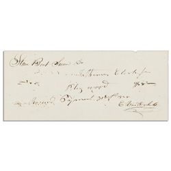 Cornelius ''Commodore'' Vanderbilt Autograph Note Signed