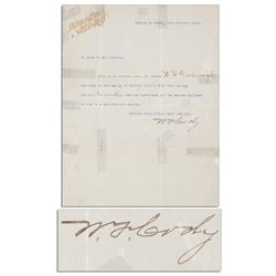 Wild West Icon ''Buffalo Bill'' Cody 1903 Typed Letter Signed ''W.F. Cody''