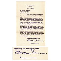 Clarence Darrow Typed Letter Signed -- ''...'Joseph Smith and His Mormon Empire' at last begun and a