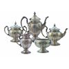 Image 1 : Exquisite Five-Piece Sterling Towle Tea and Coffee Service -- Royal Windsor Pattern Set by Legendary