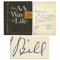 Alcoholics Anonymous Co-Founder Bill Wilson Signed First Printing of ''The A.A. Way of Life''