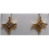 Image 1 : Earring of Diamond 0.14 Ctw in 4.04g 18kt Yellow Gold