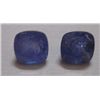 Image 1 : Natural African Tanzanite Pair of Two Square Cut Stone weight :5.05 Ctw