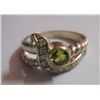 Image 1 : 4.440g Ring of Peridot and CZ Sterling Silver